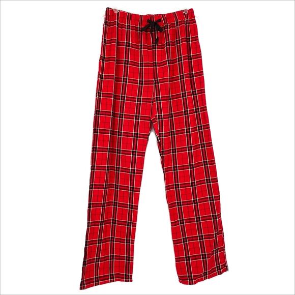 District Plaid Pajama Bottoms in Red/Black Size Small - Picture 1 of 6